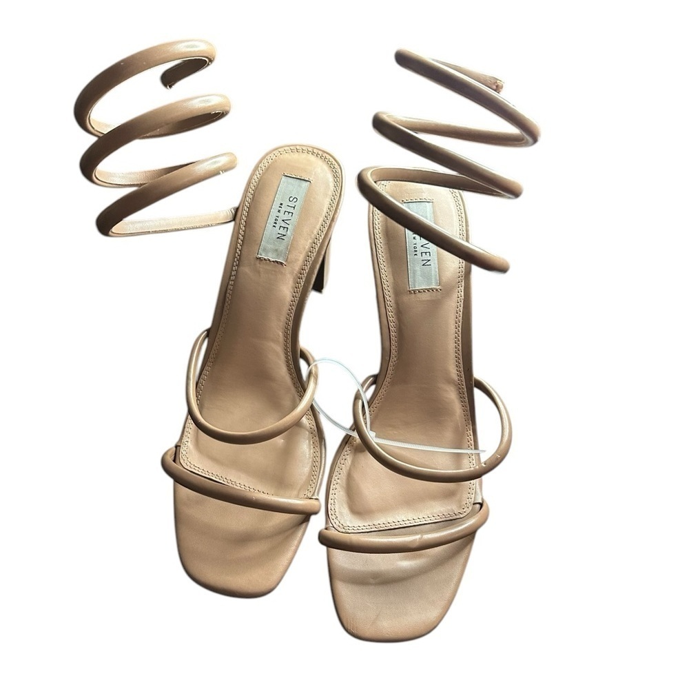 NEW Steven by Steve Madden Jaidin Nude Sandals | Strappy Neutral Heel | Size 10 - Picture 4 of 9